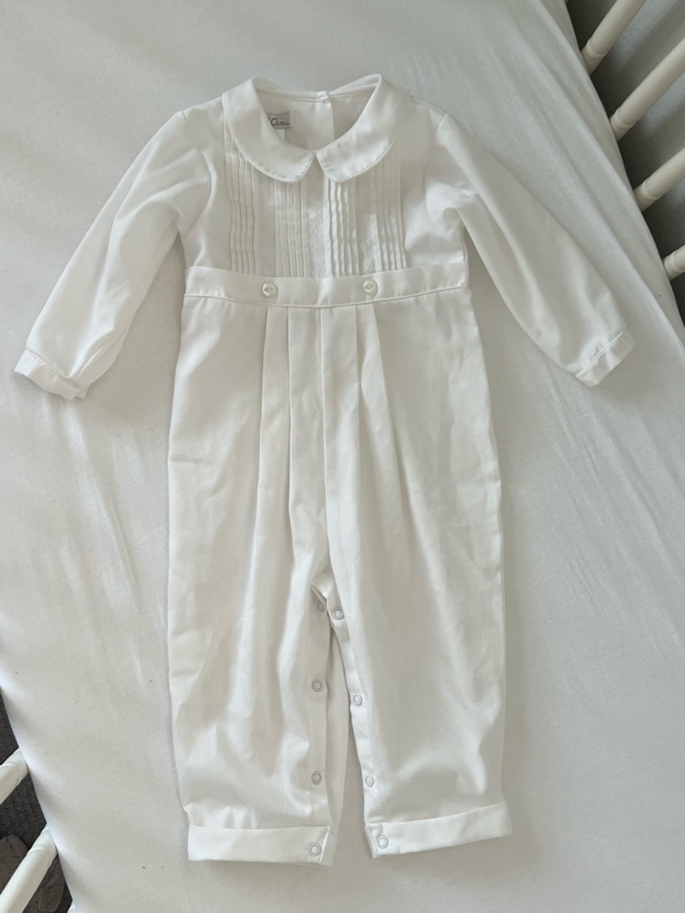 Petit Ami White Longall Romper